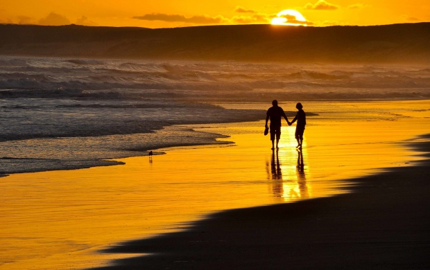 A Romantic Walk On The Beach