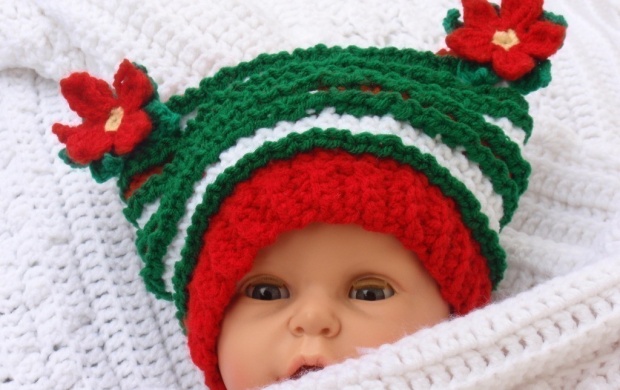 Baby Christmas Poinsetta Hat