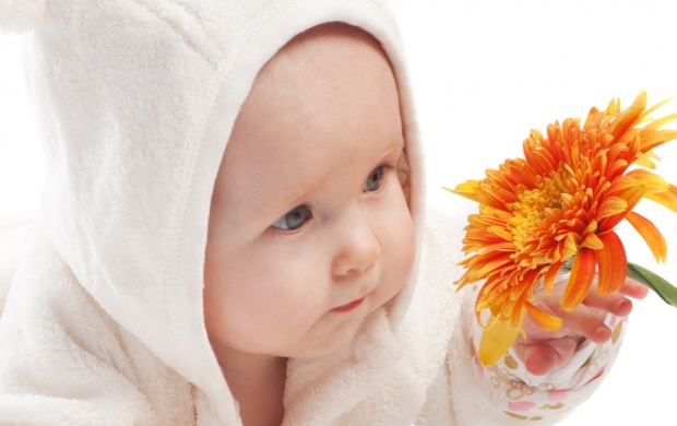 Baby With Flower
