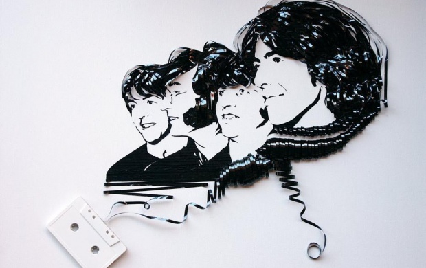 Beatles Cassette Tape Art