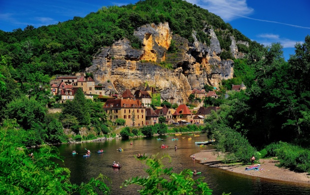 Beautiful Village On A Rock