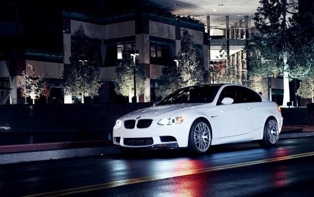BMW 3 Series At Night Street