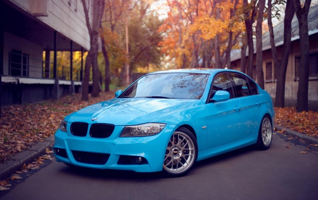 BMW Blue On Road