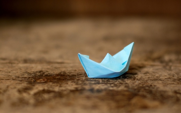 Boat Paper Origami Blue