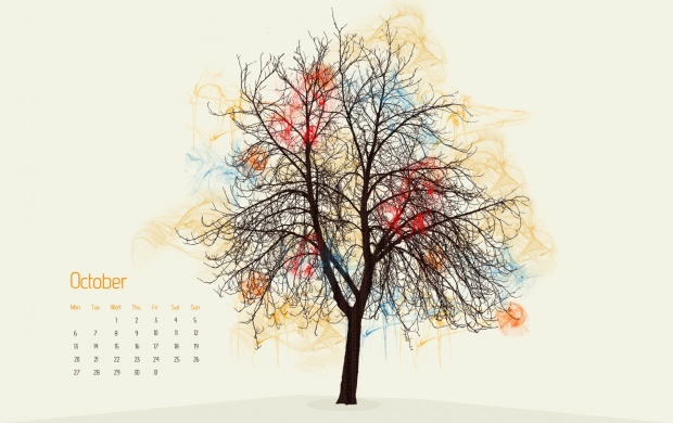 Calendar Autumn Magazine Tree