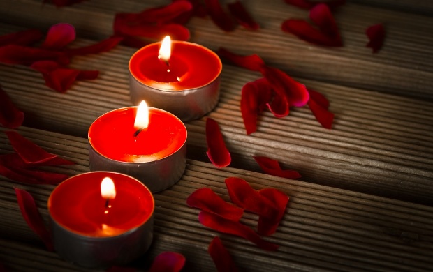 Candles Petals And Romance