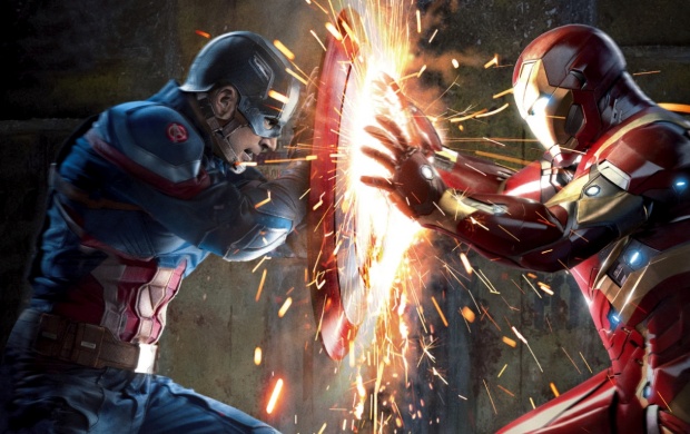 Captain America And Iron Man War In Captain America Civil War