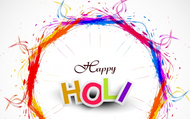 Circle Colorful Happy Holi