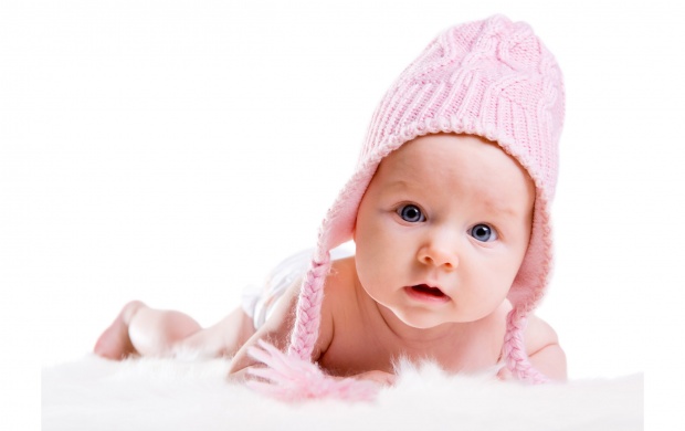 Cute Baby With Pink Hat