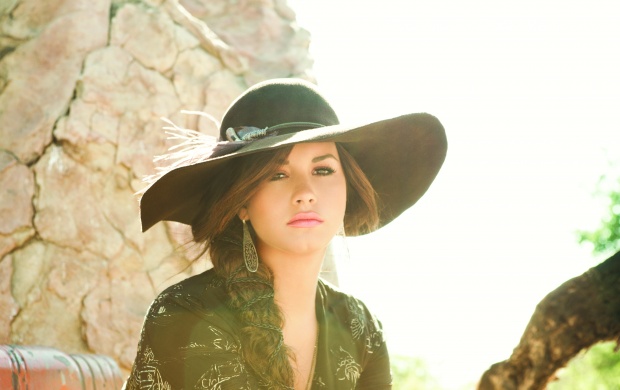 Demi Lovato Hot Black Hat