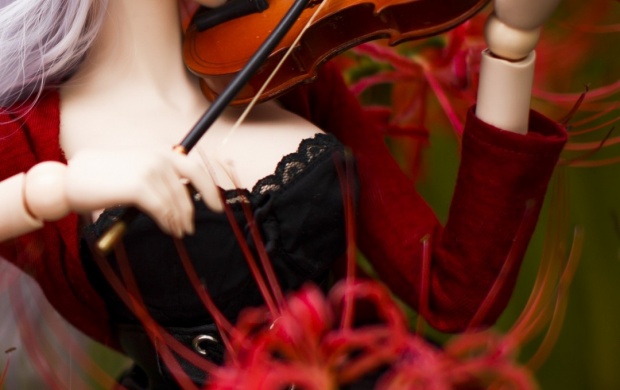 Doll Playing The Violin