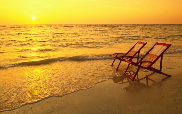 Empty Beach Chairs