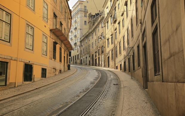 Empty Old City Street
