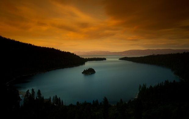Evening Lake Tahoe California