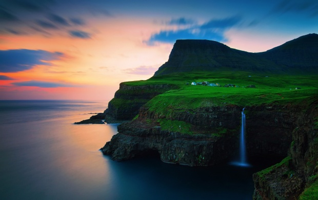 Faroe Islands Vagar Gasadalur