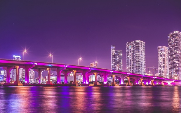 Florida Night Vice City Bridge