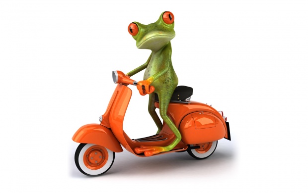 Frog Driving Scooter