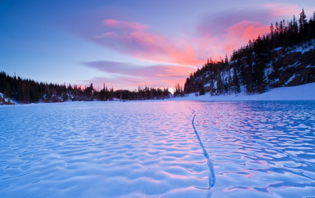 Frozen Dawn Hole Lake