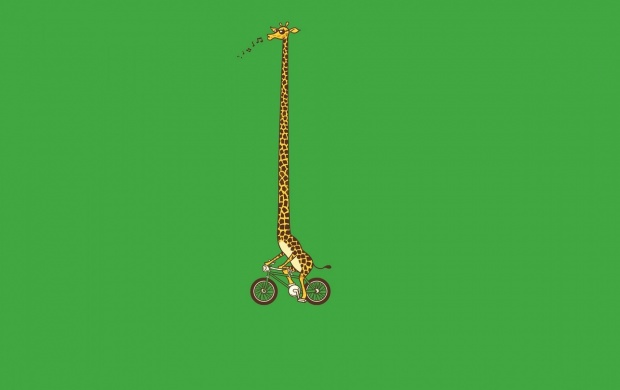 Giraffe Bike Art Funny