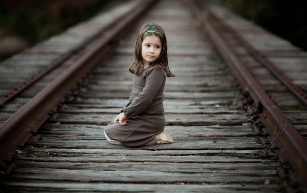 Girl On Railway Track