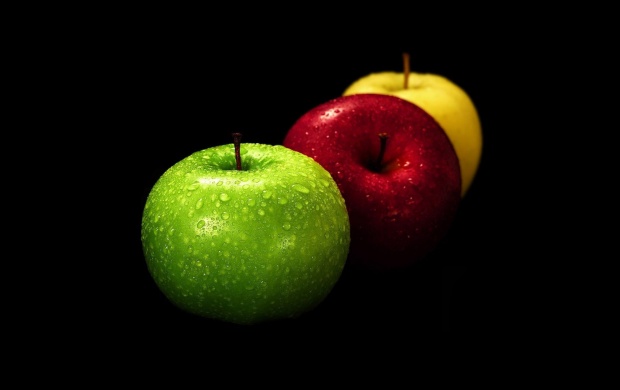 Green, Red and Yellow Apples