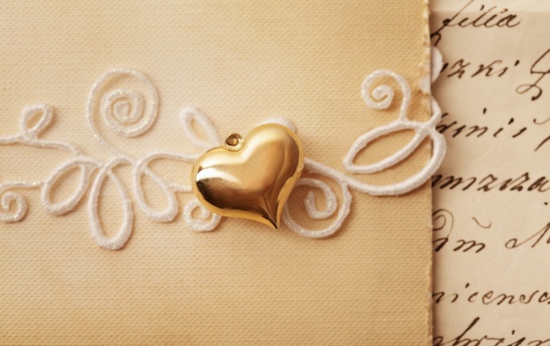 Heart Pendant On Love Letter