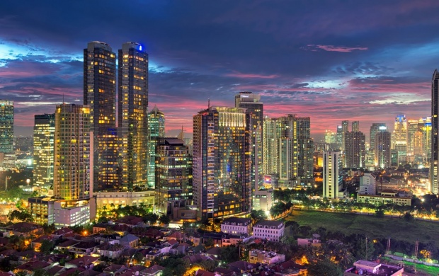 Jakarta City Evening