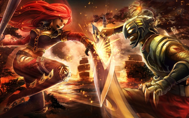 Katarina And Master Yi Sword Clash