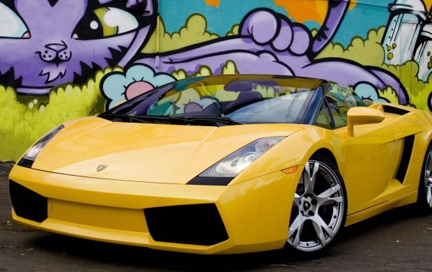 Lamborghini Car Back Graffiti