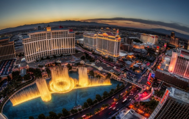 Las Vegas Sunset Fountain Show