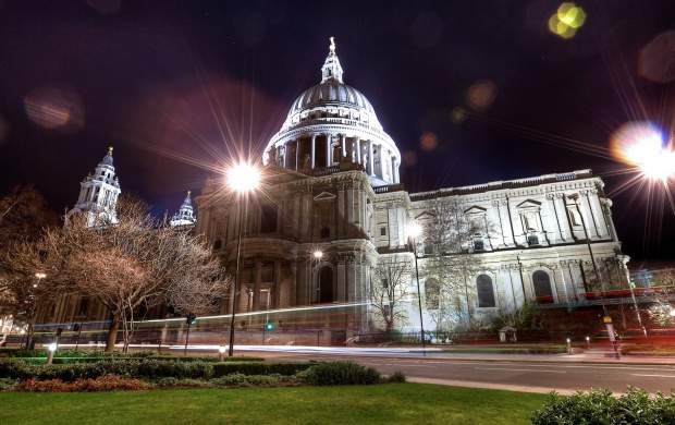 London Night St Paul Cathedral