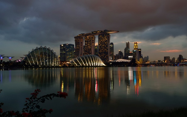 Marina Bay Sands Night Singapore