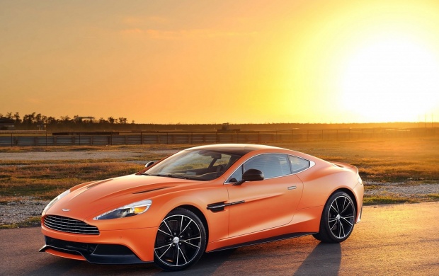 Matte Orange Aston Martin Vanquish 2014