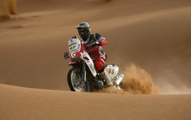 Motorcycle Racing On The Sand