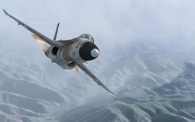 Mountains Fighter Jet