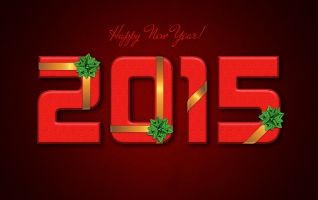 New Year 2015 Red Background
