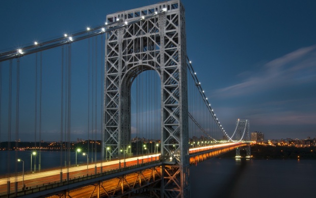 Night George Washington Bridge New York