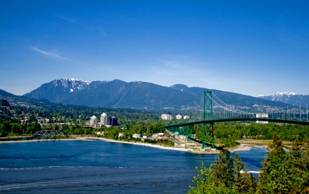 North Vancouver And Lions Gate Bridge