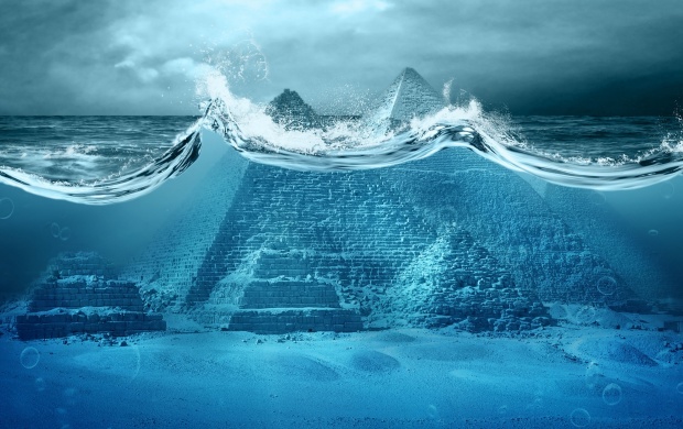 Ocean In Fantastic Pyramid