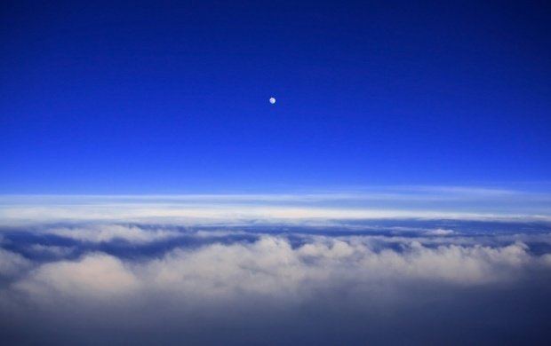 Over the clouds and the moon