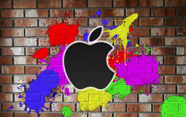 Painted On The Wall Of The Apple Color