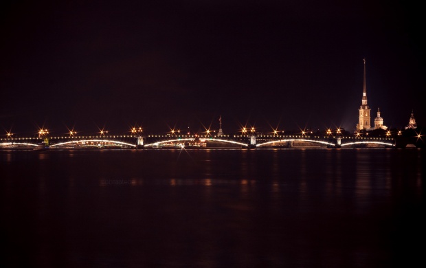 Peter Neva Castle Bridge Night Lights