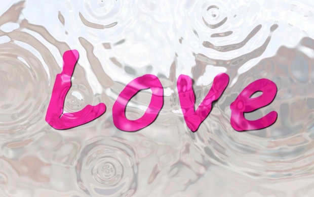 Pink Love Text Letters