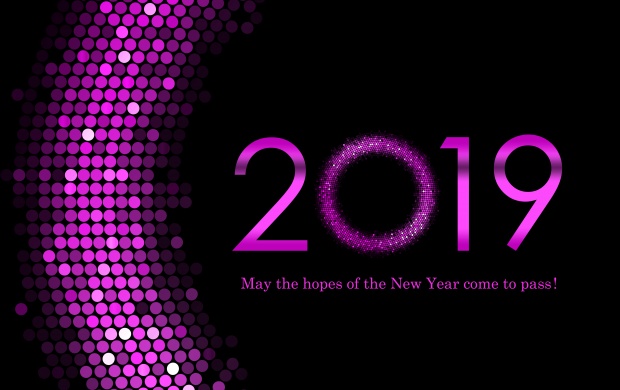 Purple Happy New Year 2019