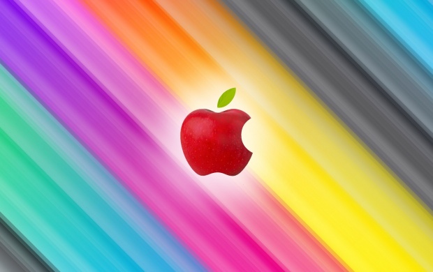 Rainbow Apple Background
