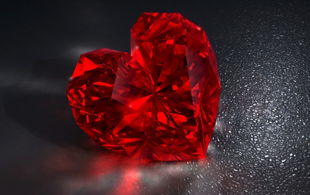 Red Diamond Heart