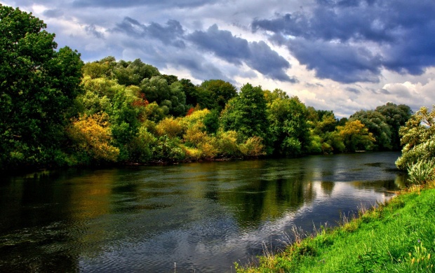 River And Green Trees