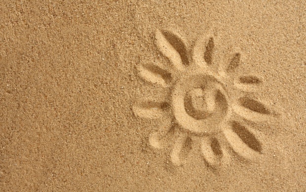 Sand Drawing Sun