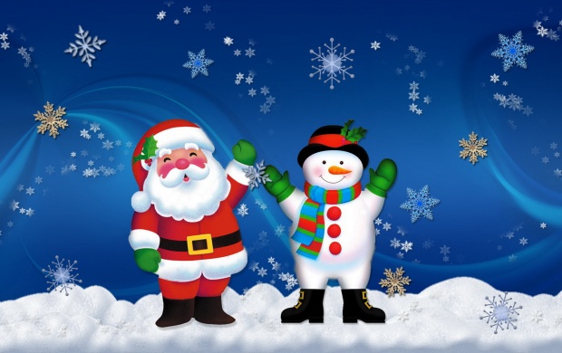 Santa And Snowman