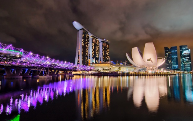 Singapore Marina Bay Sands Night